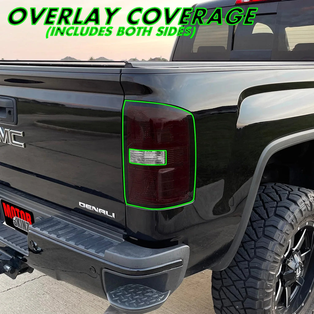 2015-2019 GMC Sierra 2500 / 3500 | Tail Light Cutout PreCut Tint Overlays
