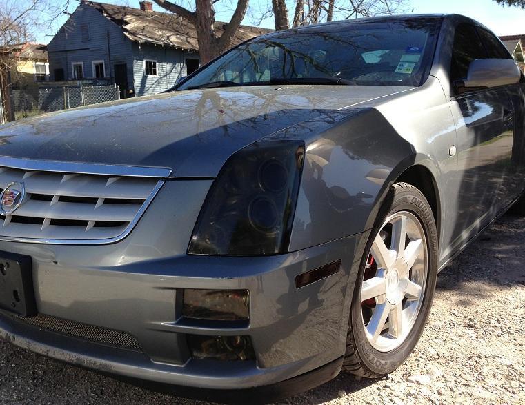 2005-2011 Cadillac STS | Headlight PreCut Tint Overlays