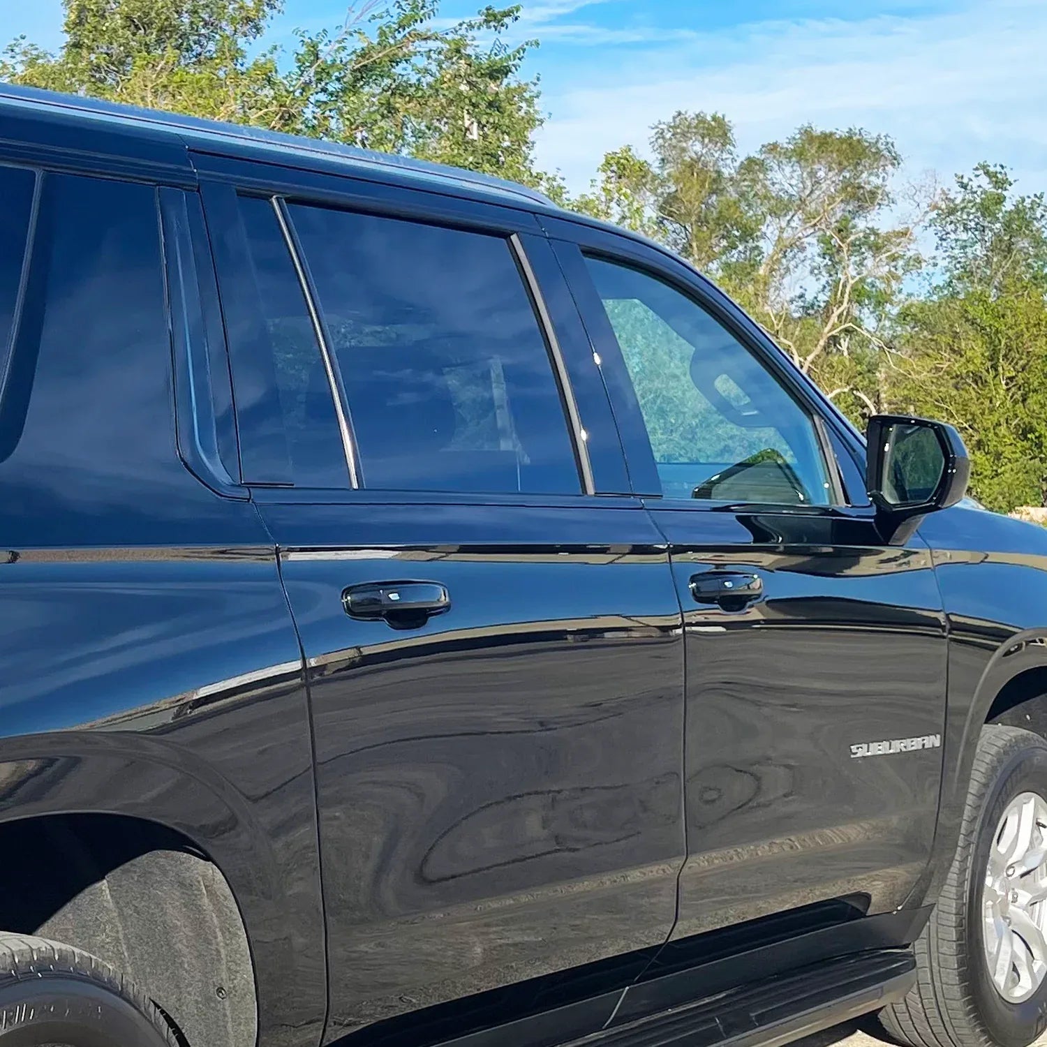 2021-2024 Chevrolet Suburban | Window Trim Chrome Delete PreCut Vinyl Wrap