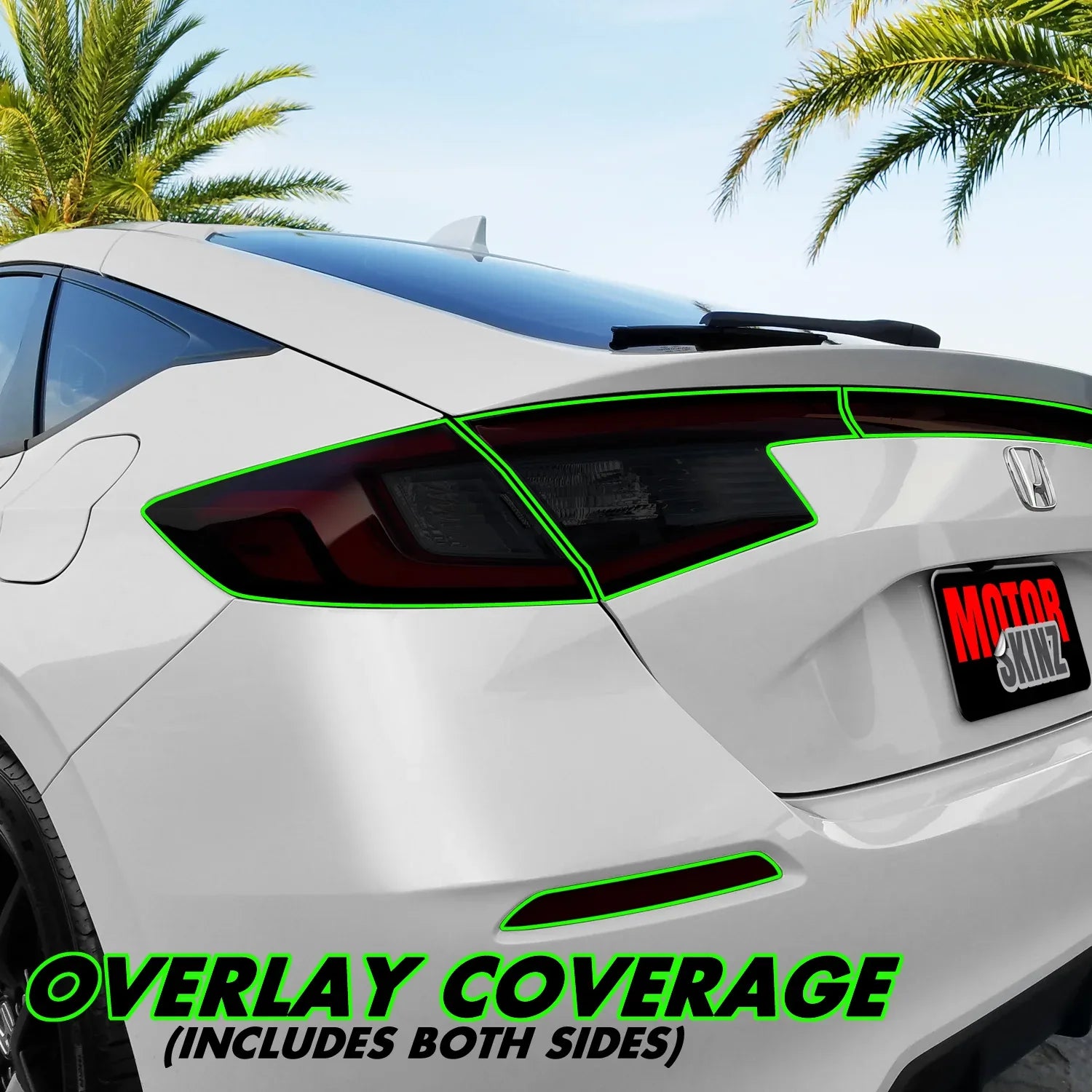 SlickMod Pre-Cut Vinyl Smoke Tint For 2022-2023 Honda Civic Headlights - 20% Dark Smoke