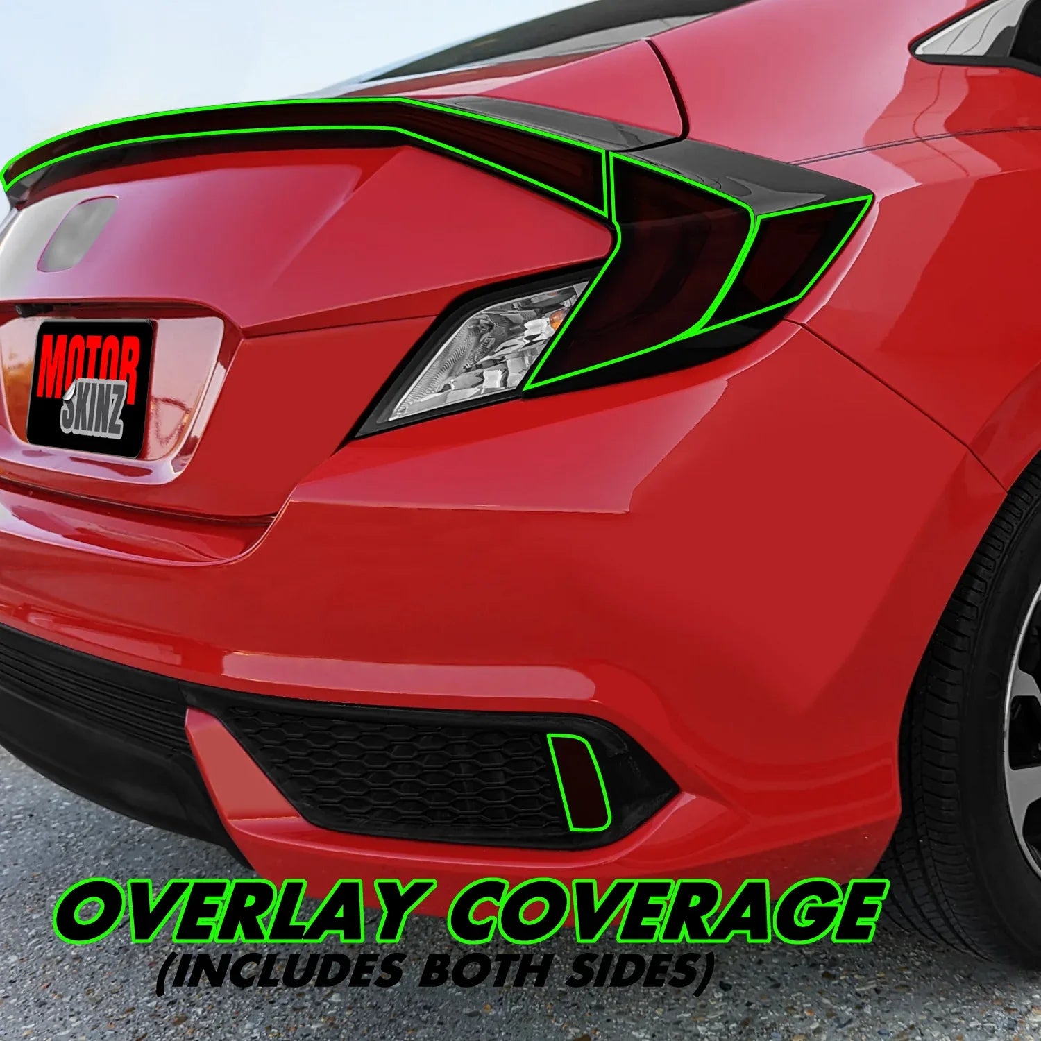 2016-2020 Honda Civic Coupe | Tail Light Cutout PreCut Tint Overlays