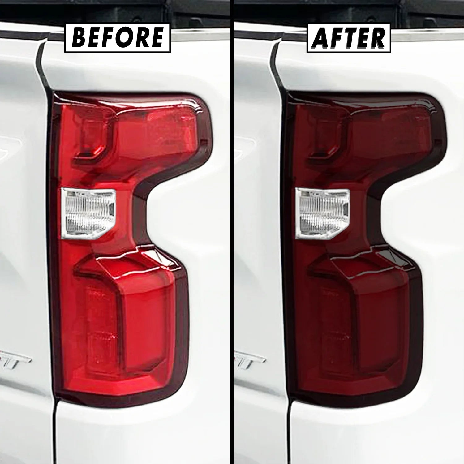 2019-2025 Chevrolet Silverado 1500 | Tail Light Reverse Cutout PreCut Tint Overlays