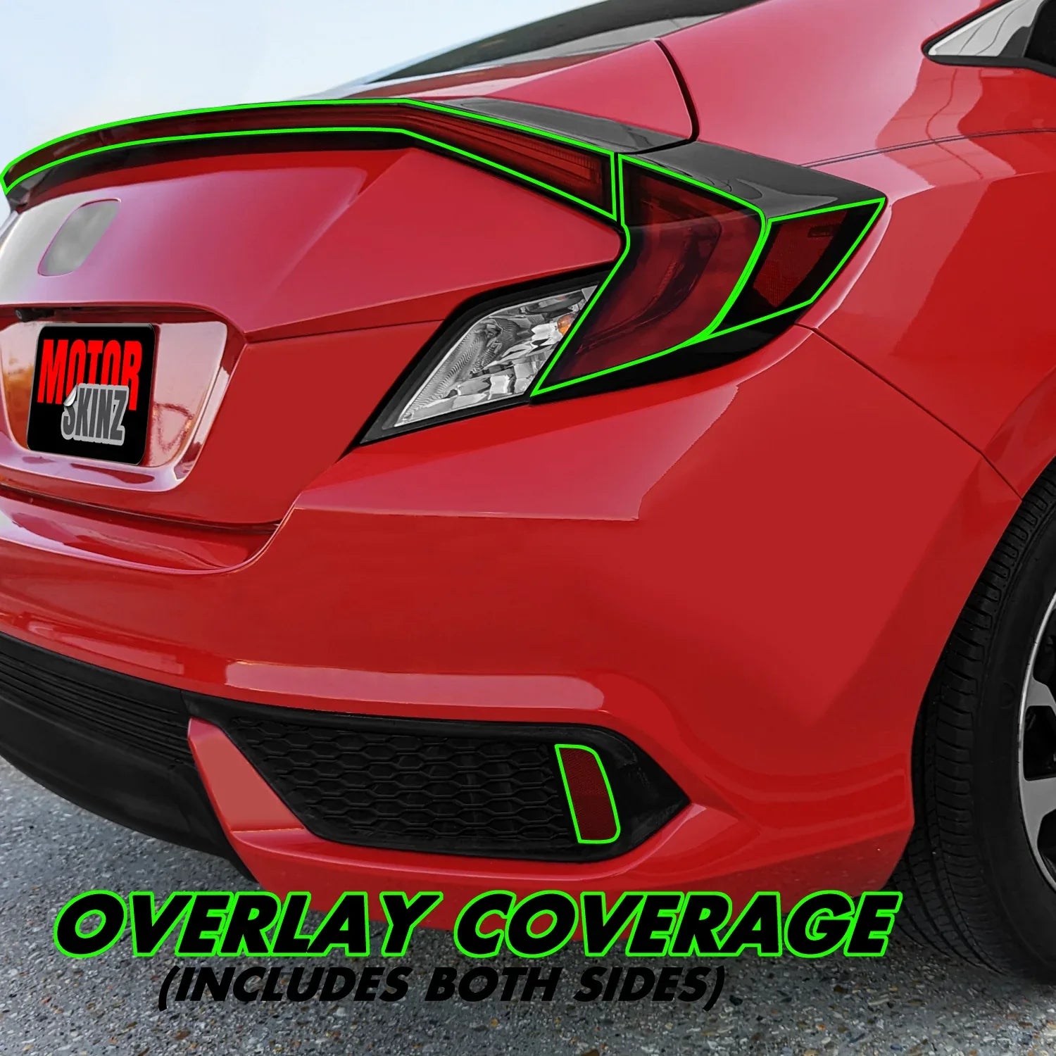 2016-2020 Honda Civic Coupe | Tail Light Cutout PreCut Tint Overlays