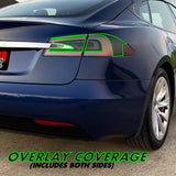 2012-2021 Tesla Model S | Tail Light Cutout PreCut Tint Overlays