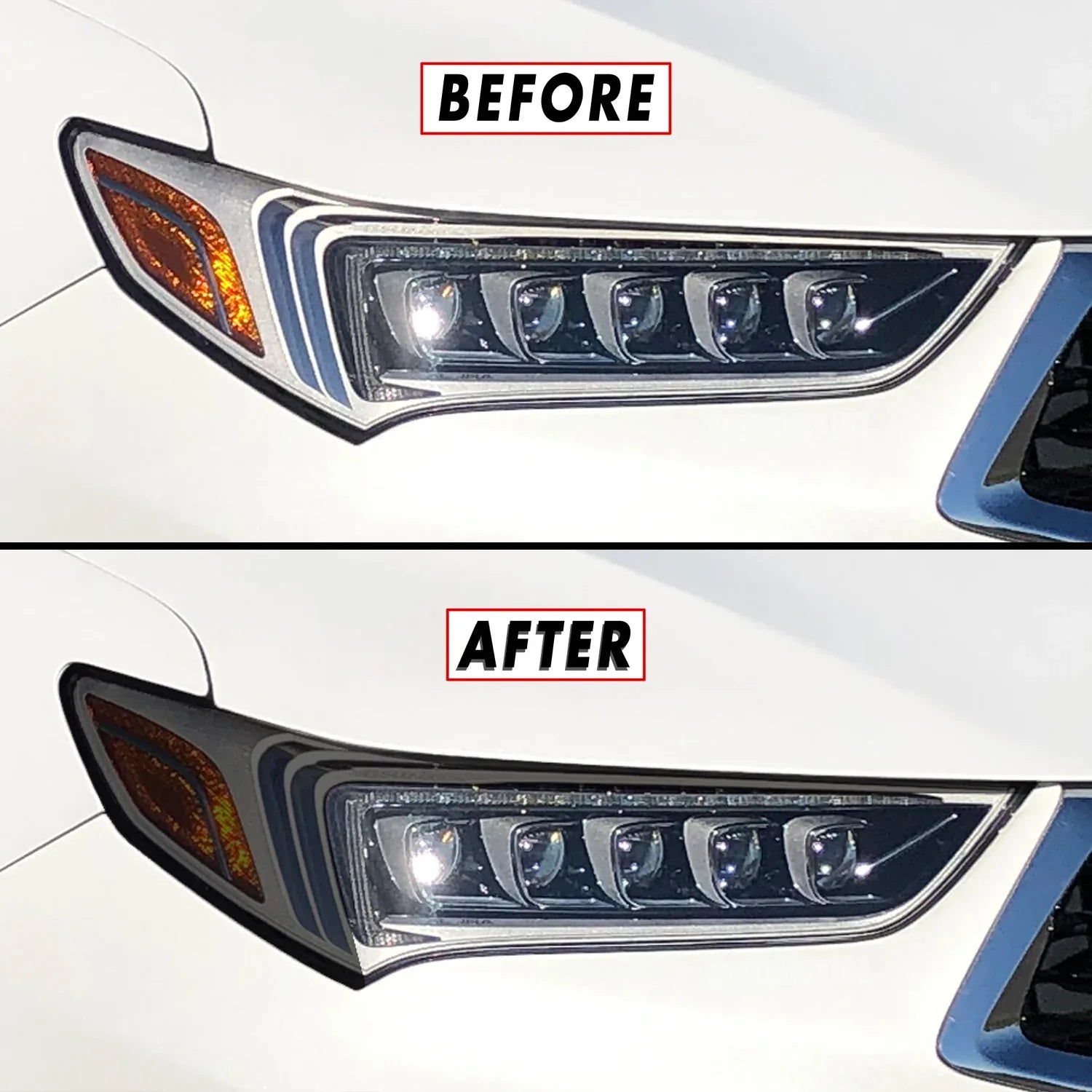 2018-2020 Acura TLX | Headlight Cutout PreCut Tint Overlays