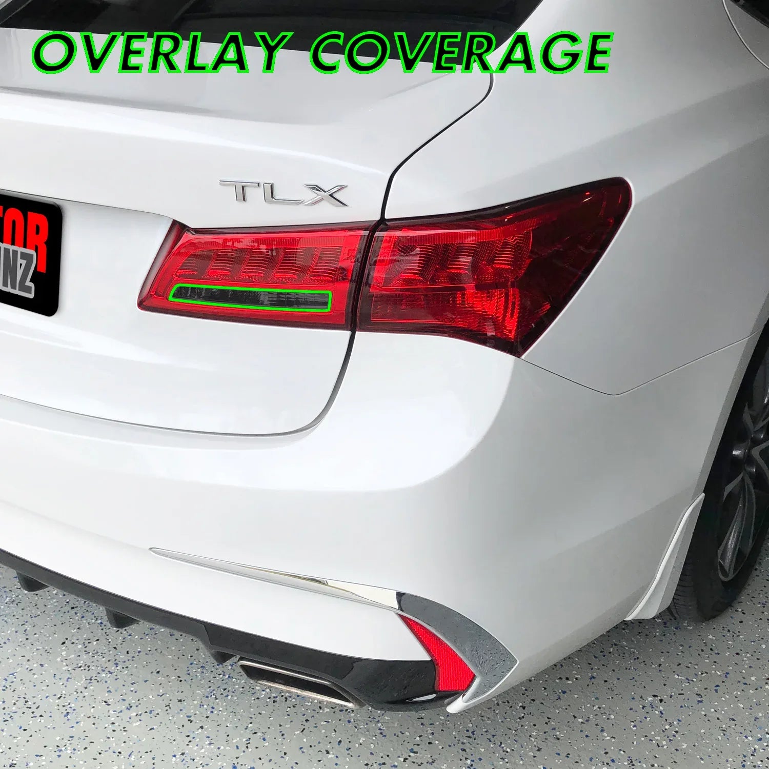 2018-2020 Acura TLX | Reverse Light PreCut Tint Overlays