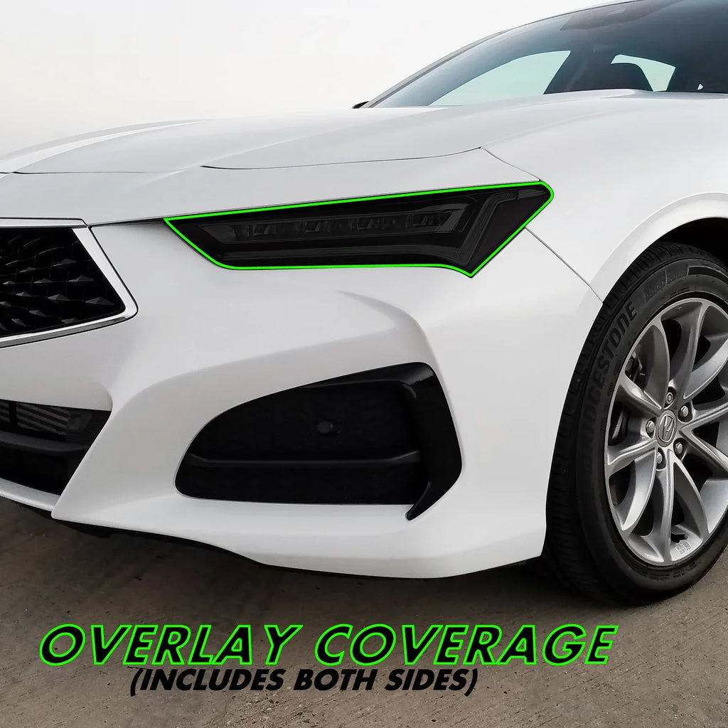 2021-2023 Acura TLX | Headlight PreCut Tint Overlays