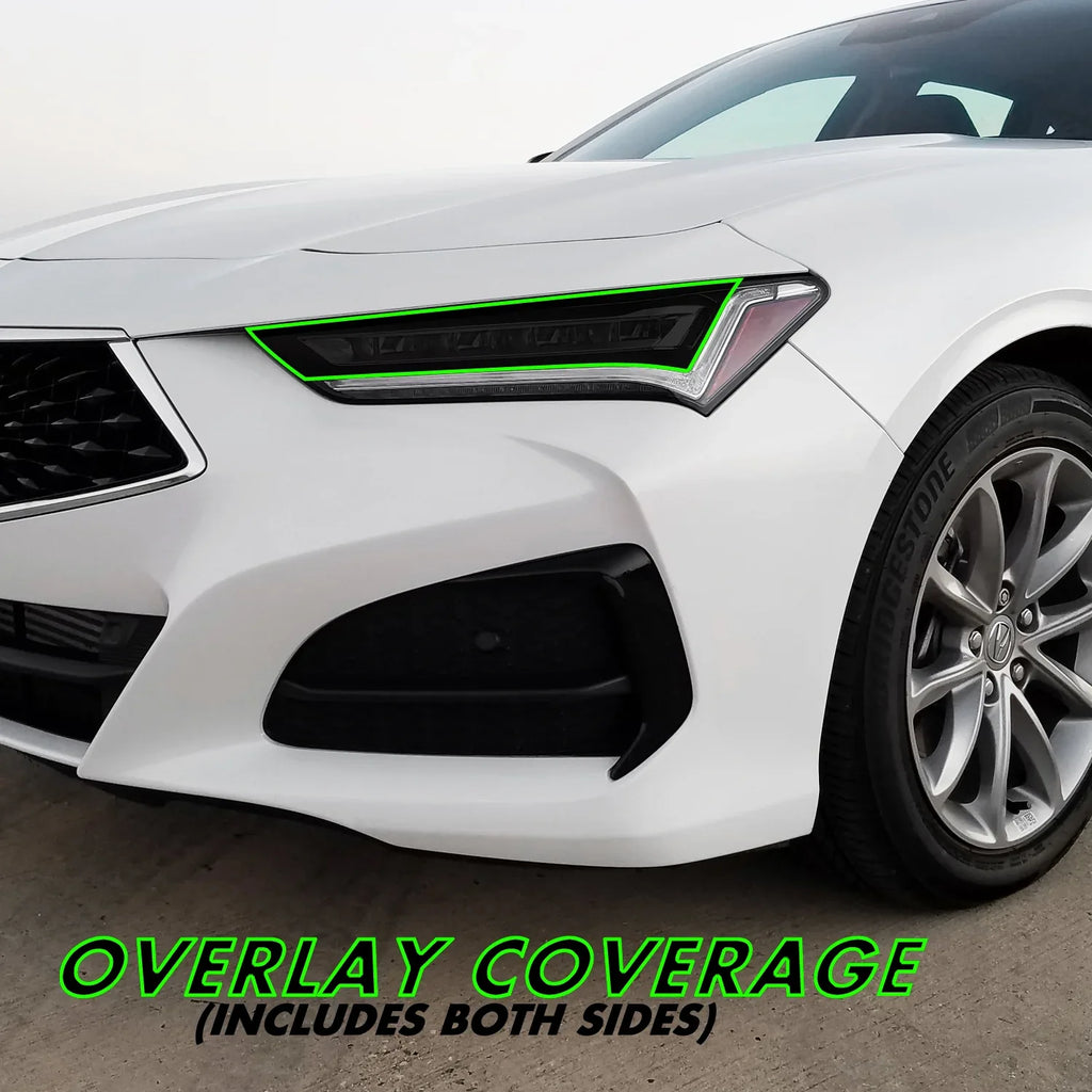 2021-2023 Acura TLX | Headlight Cutout PreCut Tint Overlays