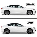2021-2023 Acura TLX | Window Trim Chrome Delete PreCut Vinyl Wrap