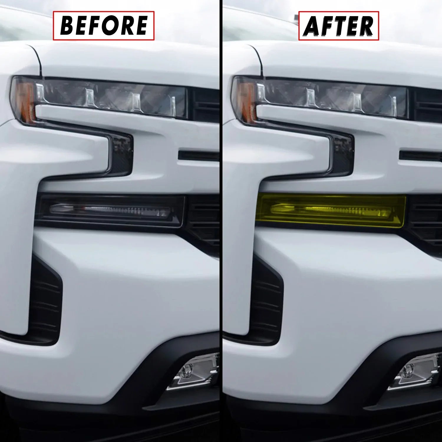2019-2021 Chevrolet Silverado 1500 | Headlight Turn Signal PreCut Tint Overlays