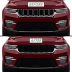 2022-2025 Jeep Grand Cherokee | Upper Front Grill Trim Chrome Delete PreCut Vinyl Wrap