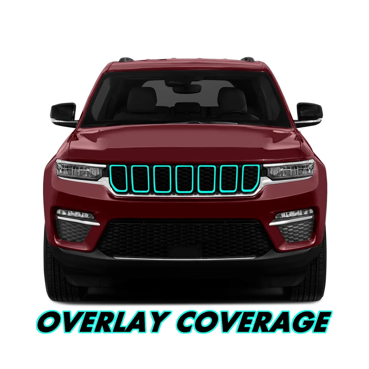 2022-2025 Jeep Grand Cherokee | Upper Front Grill Trim Chrome Delete PreCut Vinyl Wrap