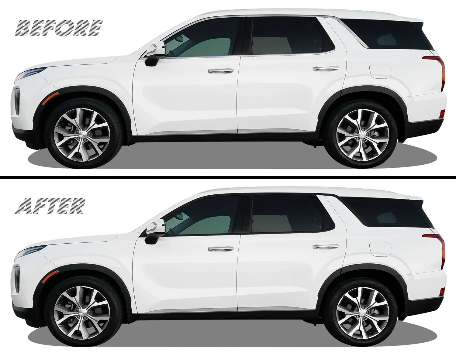 2020-2022 Hyundai Palisade | Window Trim Chrome Delete PreCut Vinyl Wrap