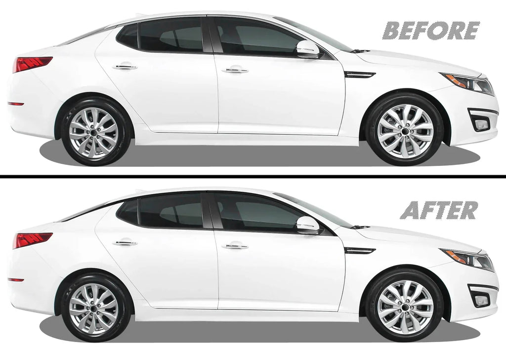 2014-2015 Kia Optima | Window Trim Chrome Delete PreCut Vinyl Wrap