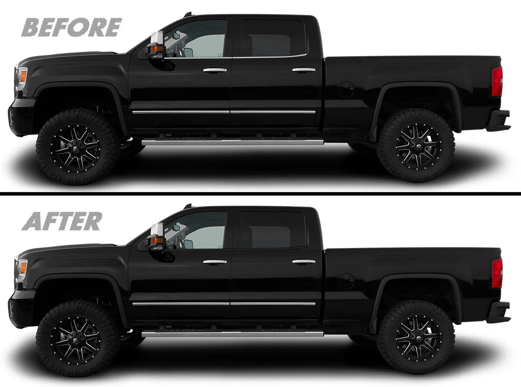 2015-2019 GMC Sierra 2500 / 3500 | Window Trim Chrome Delete PreCut Vinyl Wrap