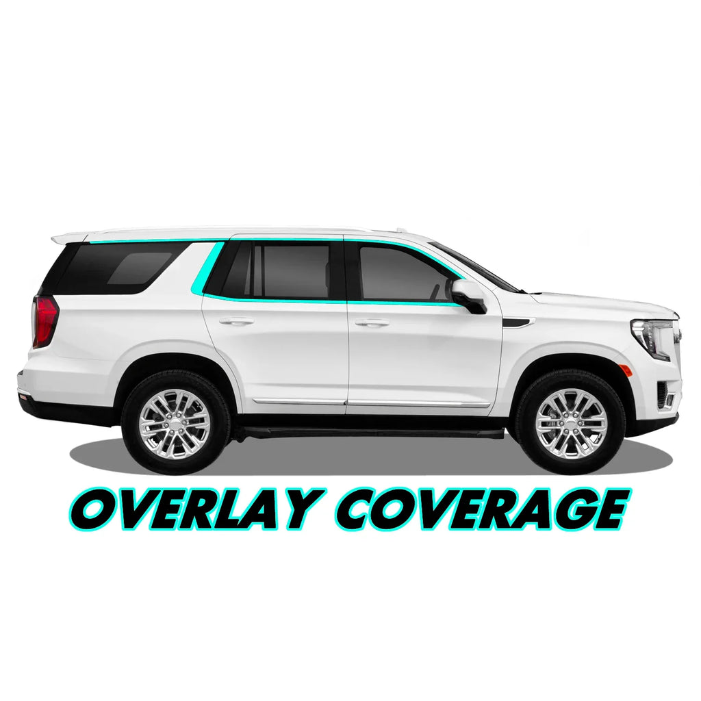 2021-2023 GMC Yukon | Window Trim Chrome Delete PreCut Vinyl Wrap