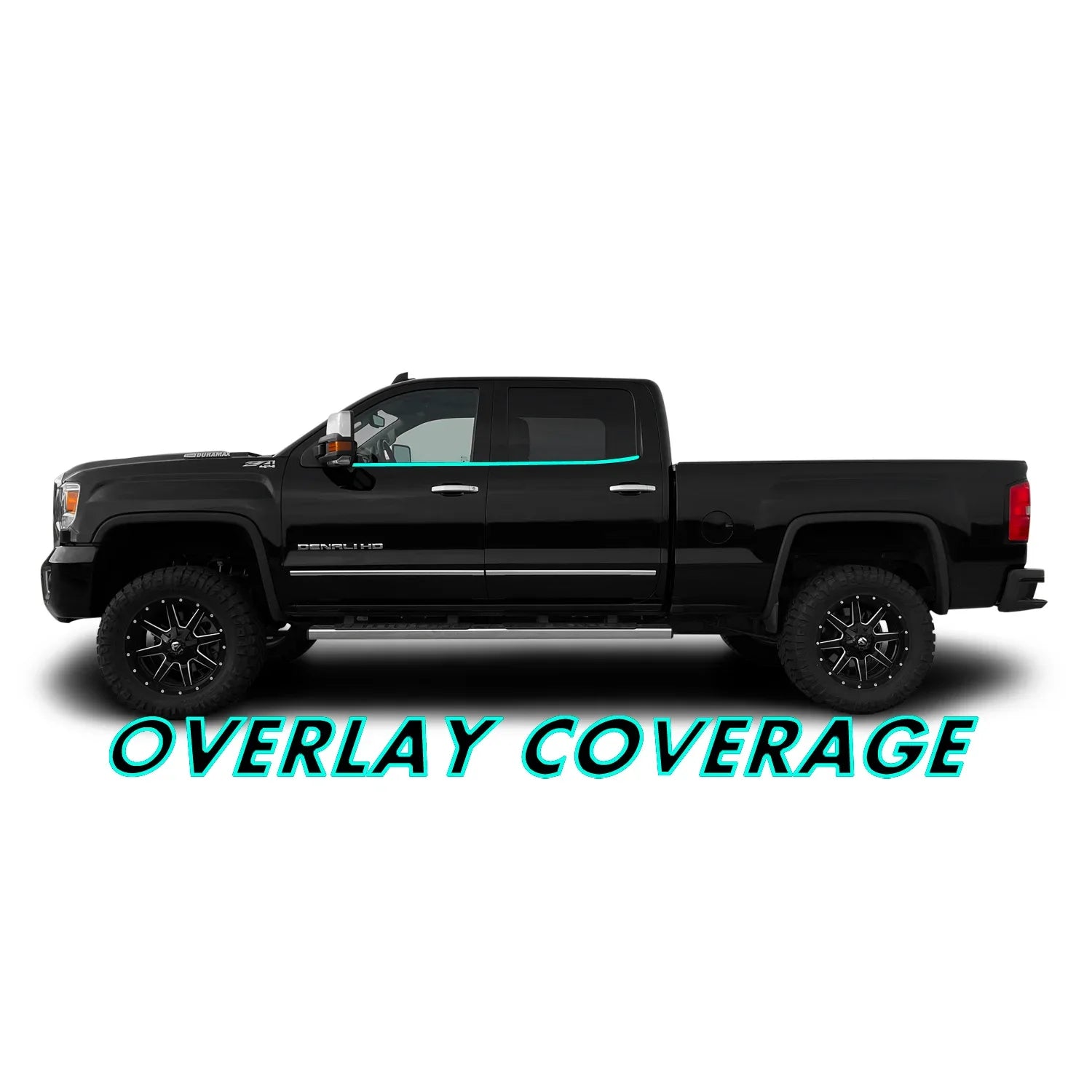2014-2018 GMC Sierra 1500 | Window Trim Chrome Delete PreCut Vinyl Wrap