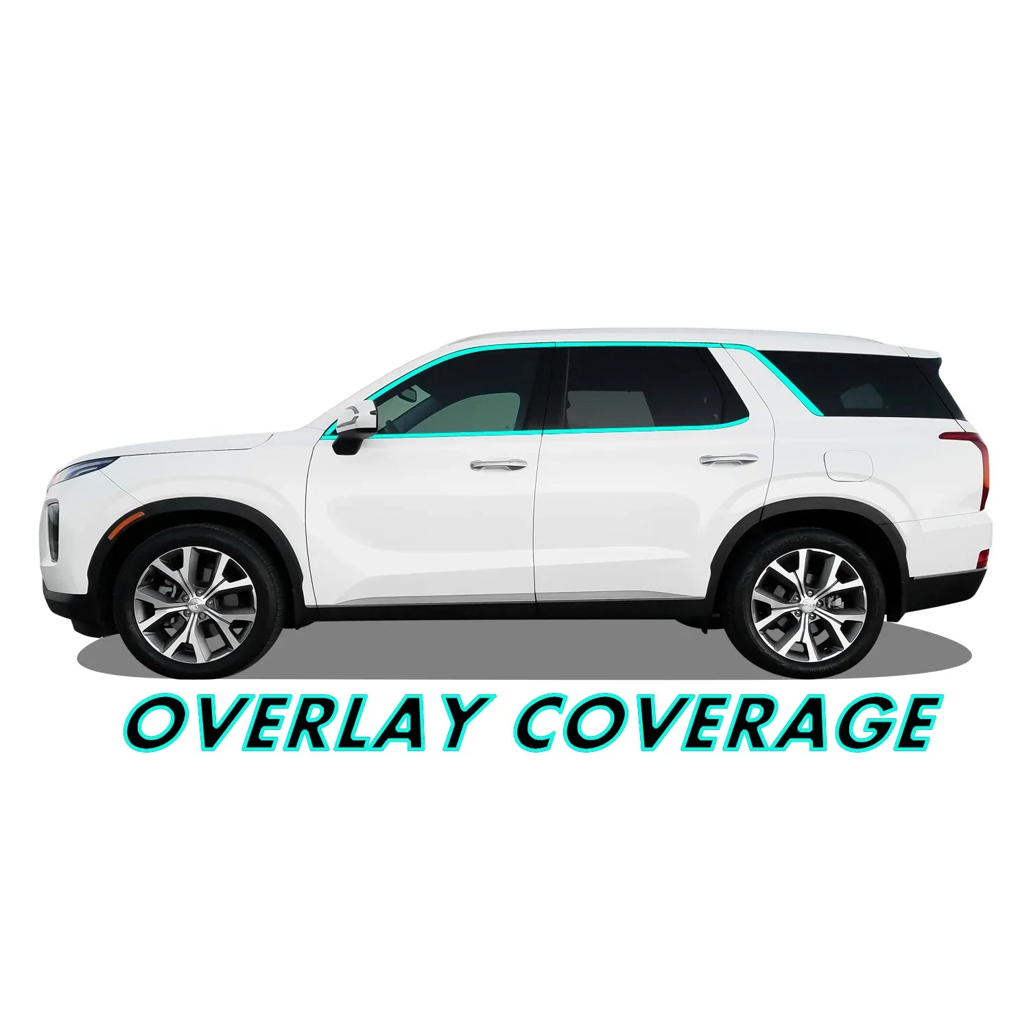 2020-2022 Hyundai Palisade | Window Trim Chrome Delete PreCut Vinyl Wrap
