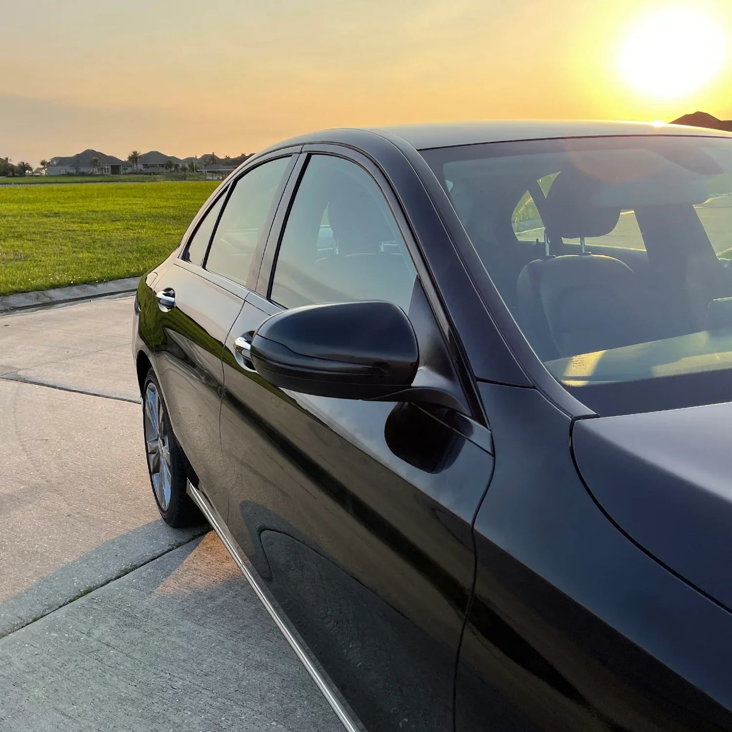 2015-2021 Mercedes C-Class Sedan | Window Trim Chrome Delete PreCut Vinyl Wrap