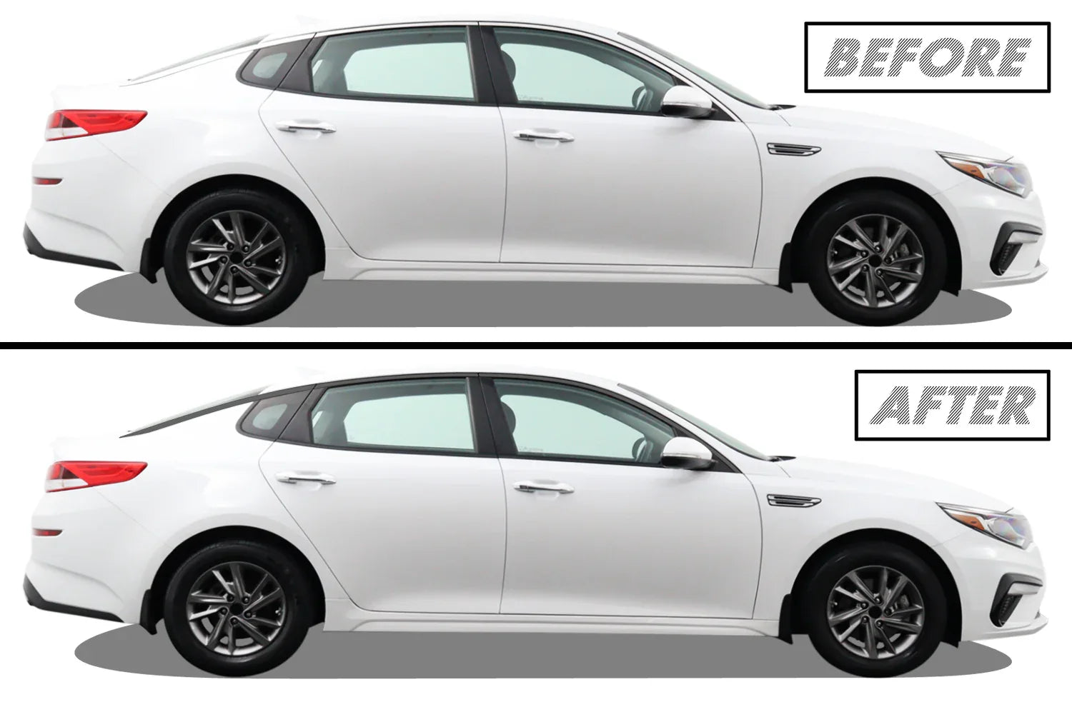 2016-2020 Kia Optima | Window Trim Chrome Delete PreCut Vinyl Wrap