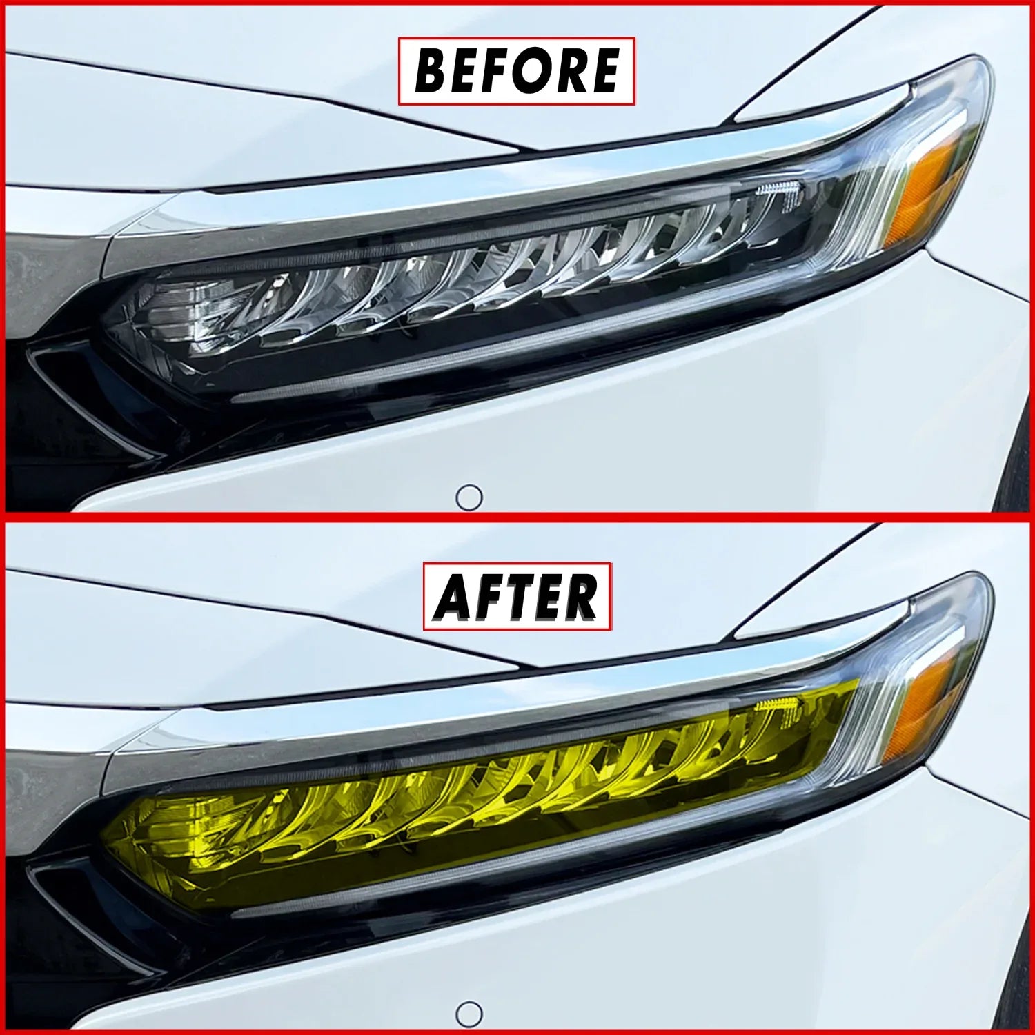 2018-2022 Honda Accord | Headlight Cutout PreCut Tint Overlays