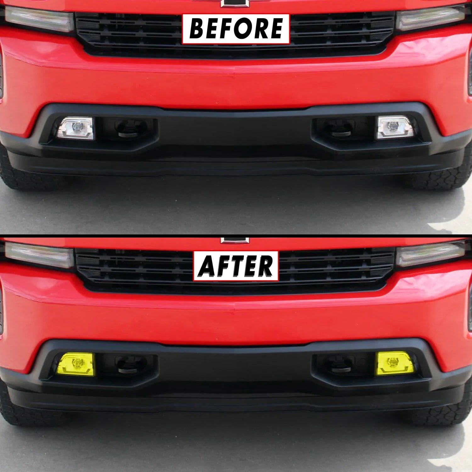 2019-2021 Chevrolet Silverado 1500 | Fog Light PreCut Tint Overlays