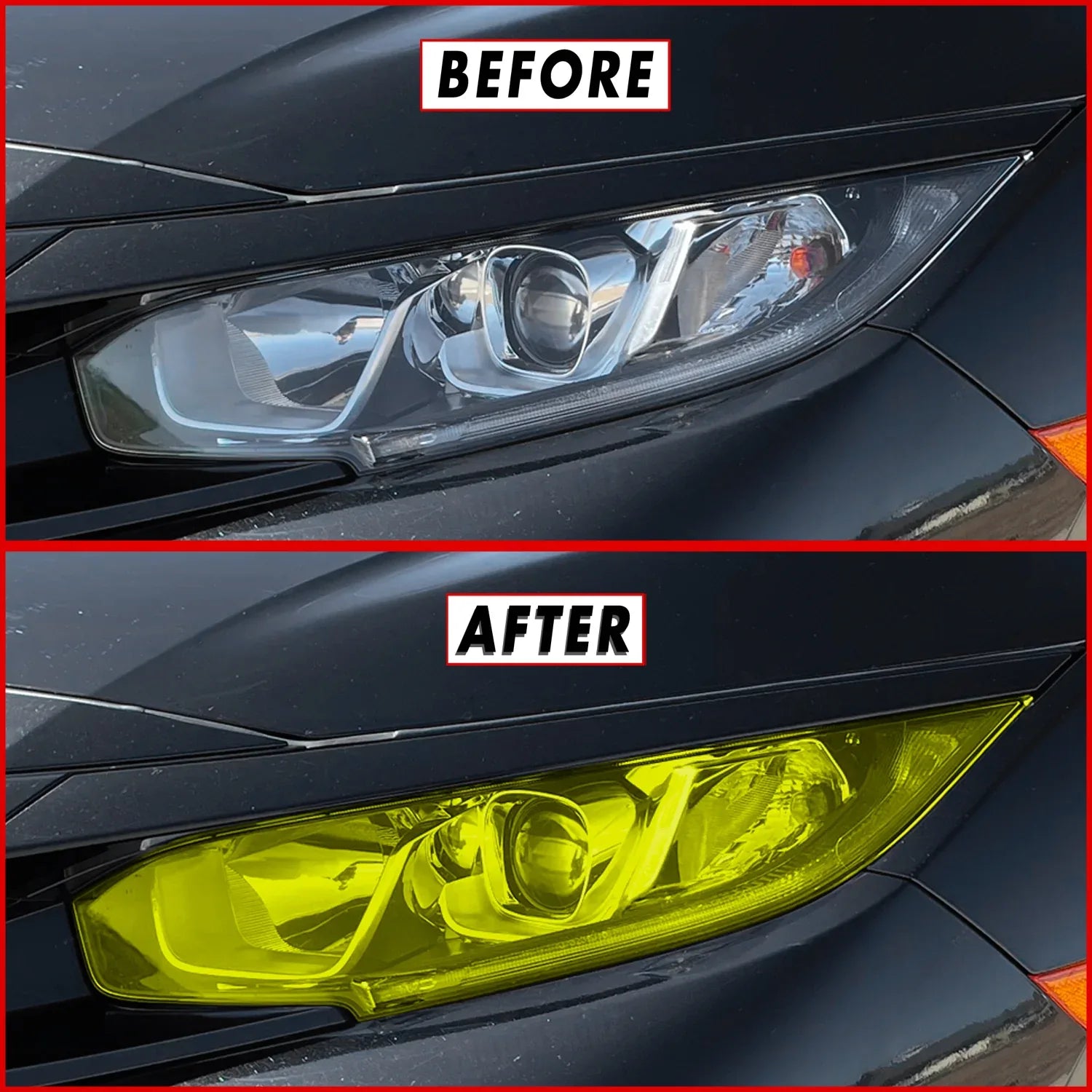 2016-2021 Honda Civic | Headlight PreCut Tint Overlays